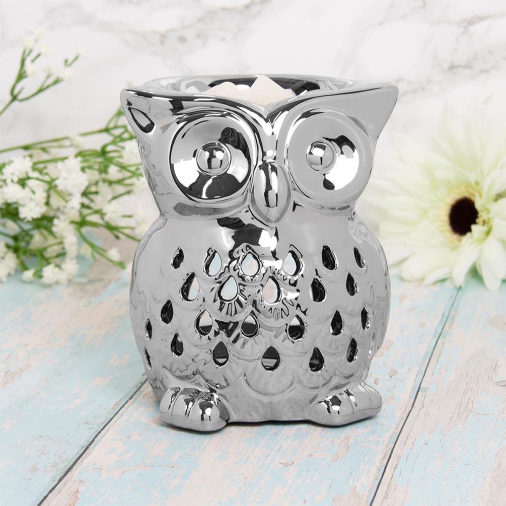 Desire Silver Owl Wax Melt Warmer Extra Image 1